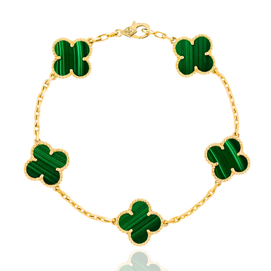 Unisex Lucky Clover Bracelet - Green